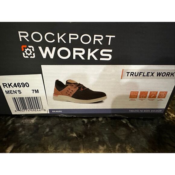 Rockport Works Truflex Work Lace-Up Oxford brown men’s 7 - Picture 9 of 9
